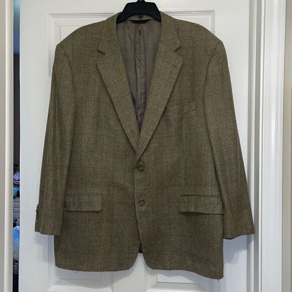 Burberry Men’s Wool Blend Plaid Blazer - Picture 1 of 8